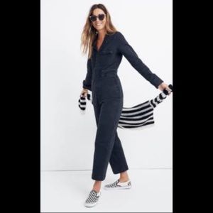 Madewell Garment-Dyed Denim Slim Coverall Jumpsuit